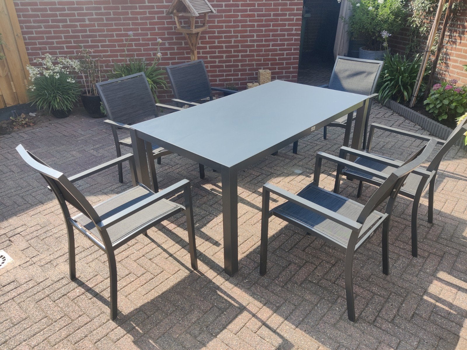 Tuintafel met 6 stoelen, Ophalen, Gebruikt, Stoel