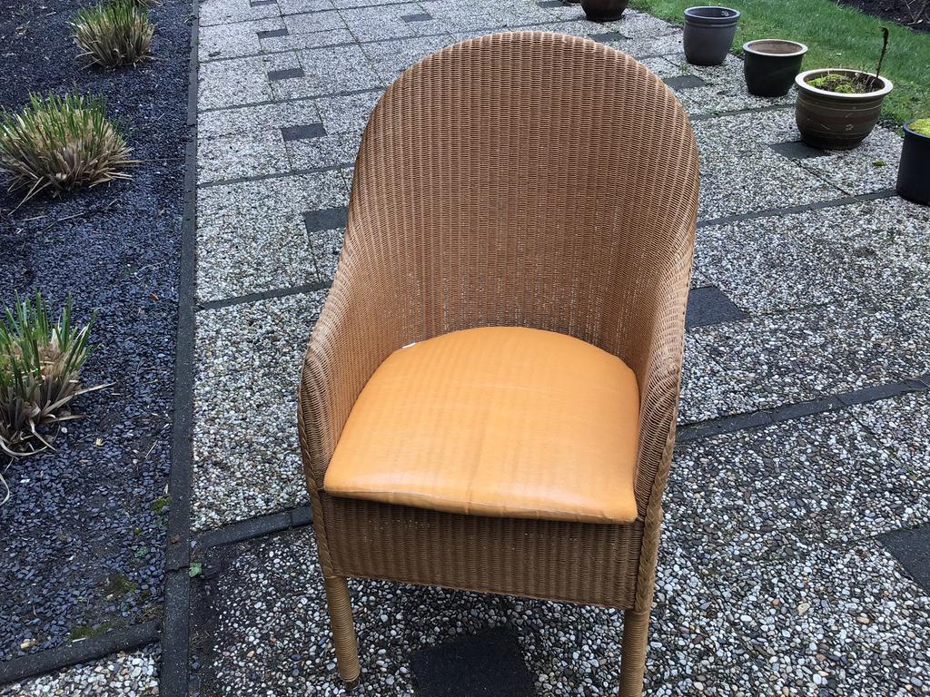 4 petriet stoelen met ruglening, Ophalen, Gebruikt, Rotan