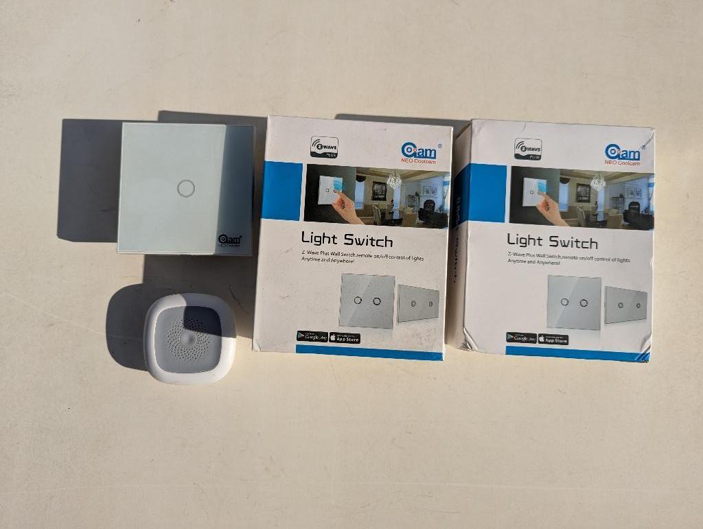 Z-wave lichtschakelaars set van 3, Ophalen of Verzenden, Nieuw, Schakelaar