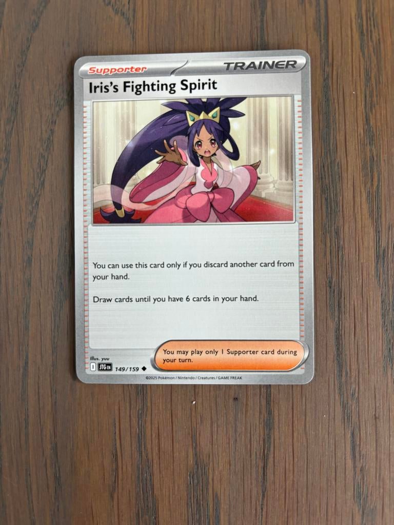 Pokémon TCG: Iris's Fighting Spirit Supporter Trainer Kaart, Ophalen of Verzenden, Zo goed als nieuw, Losse kaart