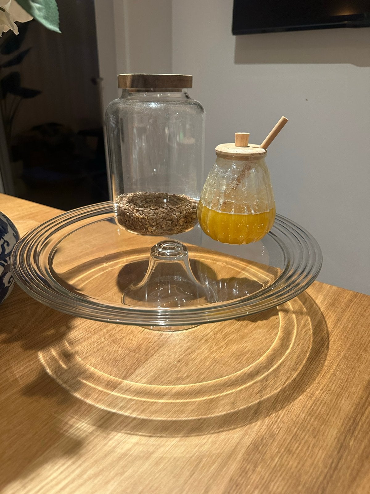 Groot Glazen Taartplateau - Diameter 36 cm, Overige typen, Ophalen of Verzenden, Zo goed als nieuw, Glas