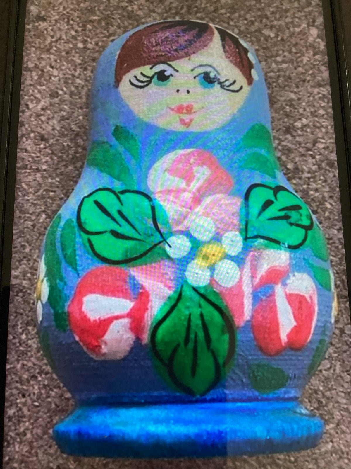 Houten Matroesjka Tandstokerhouder - Handgeschilderd, Antiek en Kunst, Ophalen of Verzenden