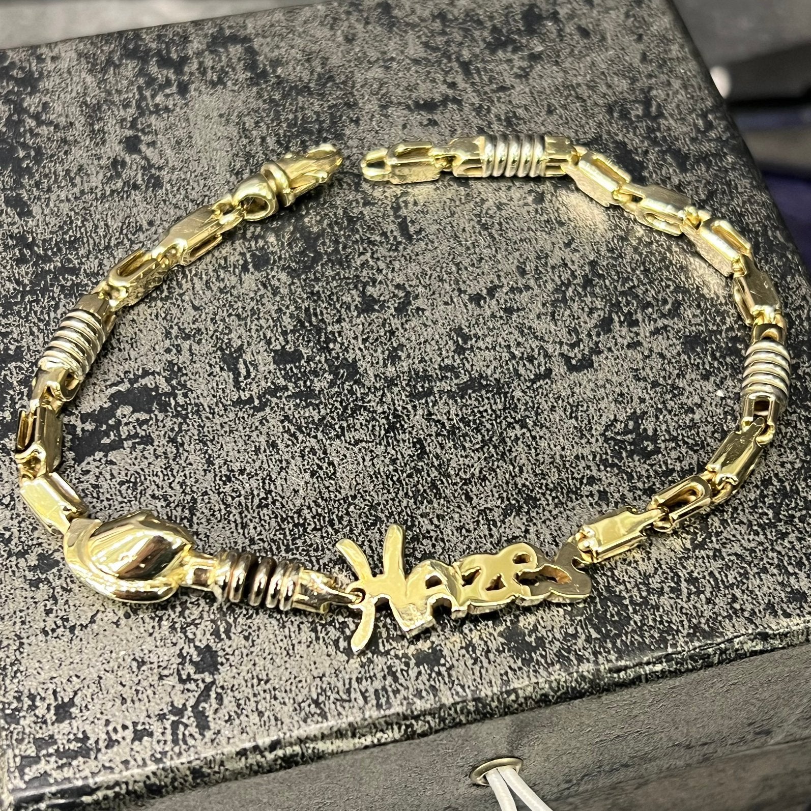 14k gouden armband andre hazes armband massief met hoed, Ophalen of Verzenden, Zo goed als nieuw, Goud