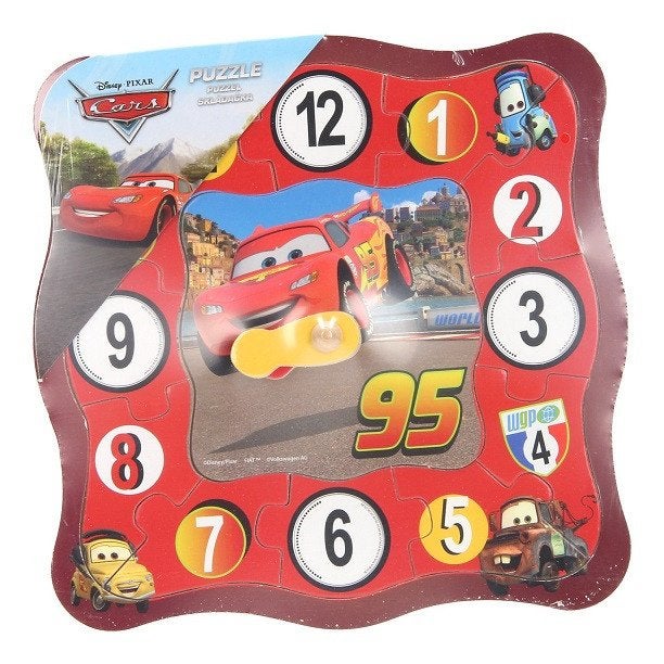Cars: Puzzel Klok, 10 tot 50 stukjes, ., Nieuw, Ophalen of Verzenden