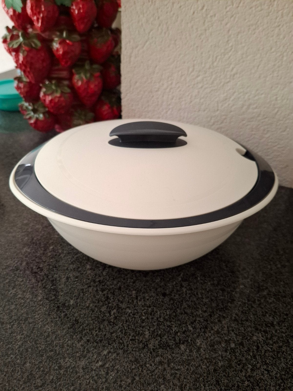 Tupperware 3-delige dubbelwandige serveerschaal, Gebruikt, Overige kleuren, Schaal, Ophalen of Verzenden