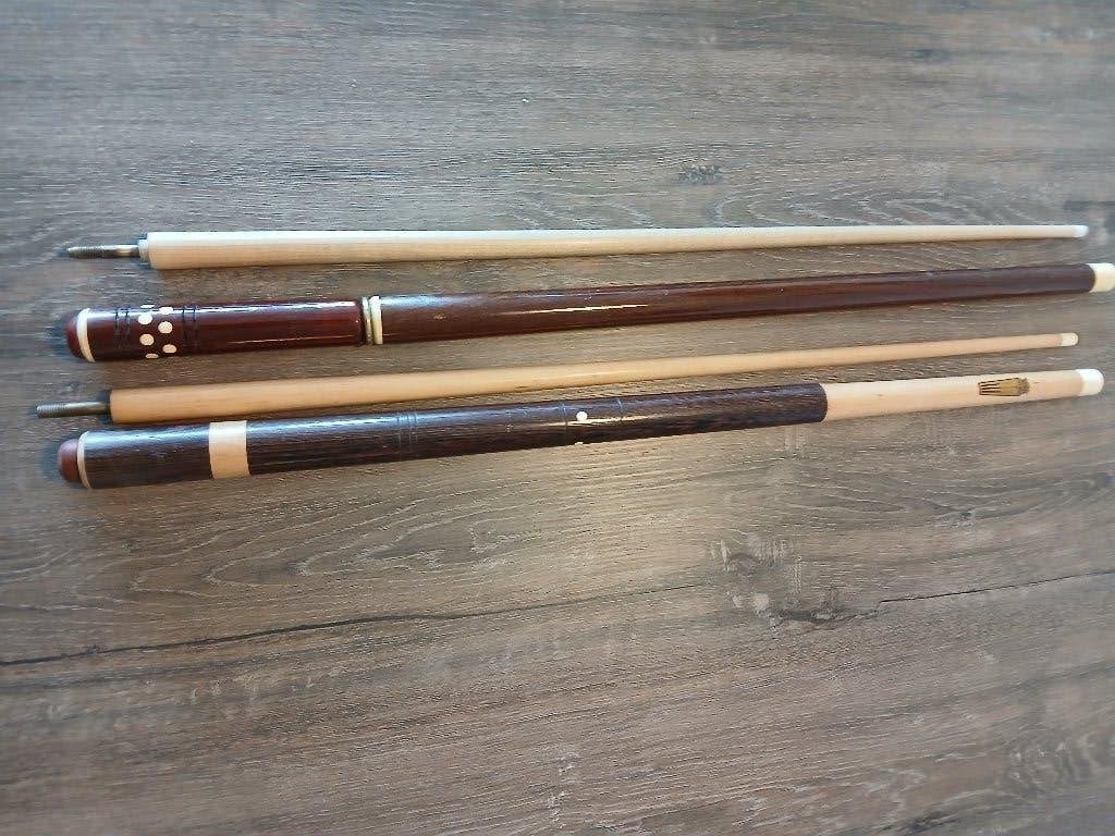 VINTAGE 2 BILJARTKEU,S IN ZEER GOEDE STAAT, Sport en Fitness, Biljarten en Poolen, Ophalen of Verzenden, Zo goed als nieuw, Keu of Ballen
