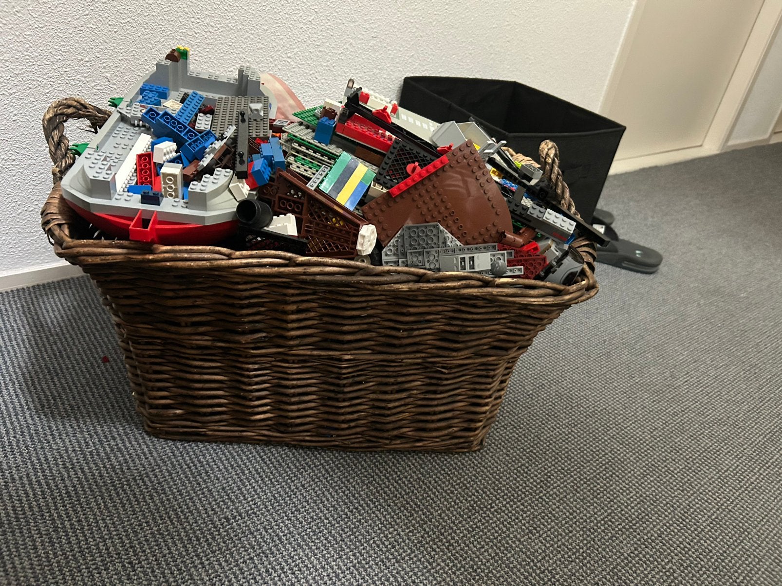 Grote bak LEGO met wegenplaten, Ophalen, Gebruikt