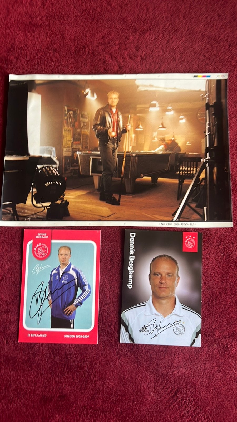 DENNIS BERGKAMP AJAX Legend foto’s, Ophalen of Verzenden, Zo goed als nieuw, Ajax, Poster, Plaatje of Sticker