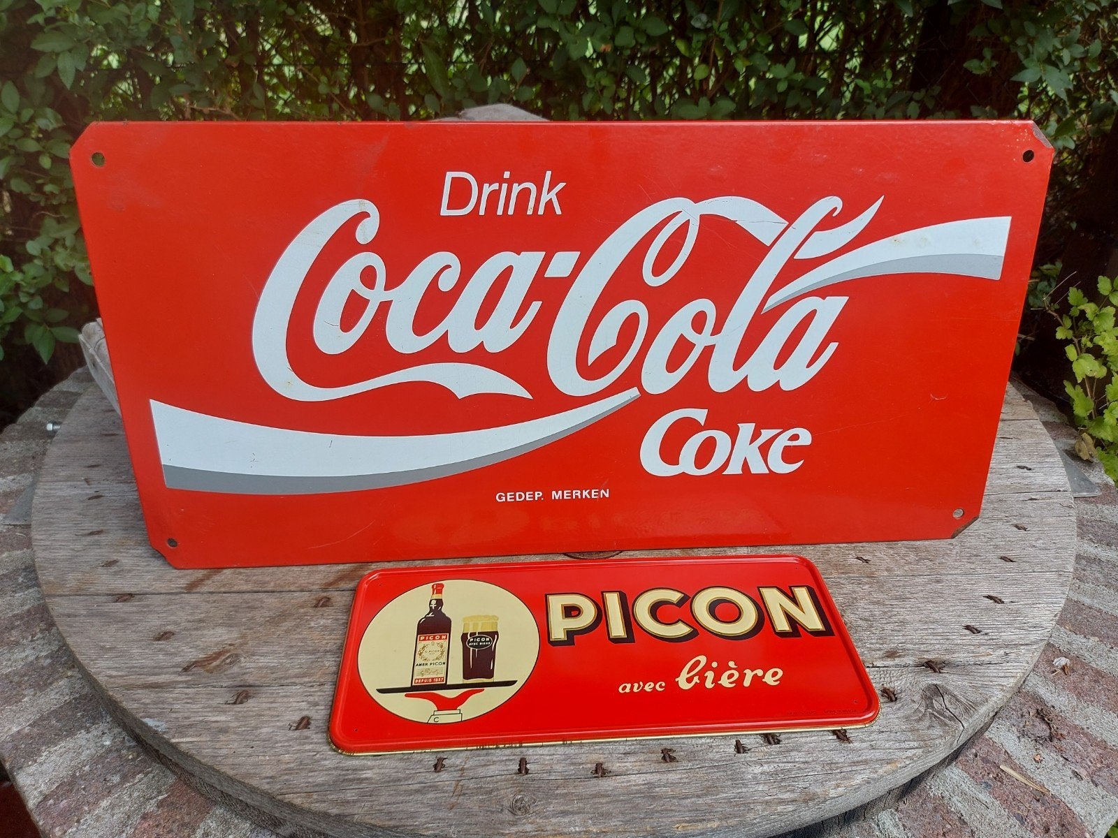 2 x reclamebord cola & Picon, Ophalen of Verzenden, Zo goed als nieuw, Reclamebord