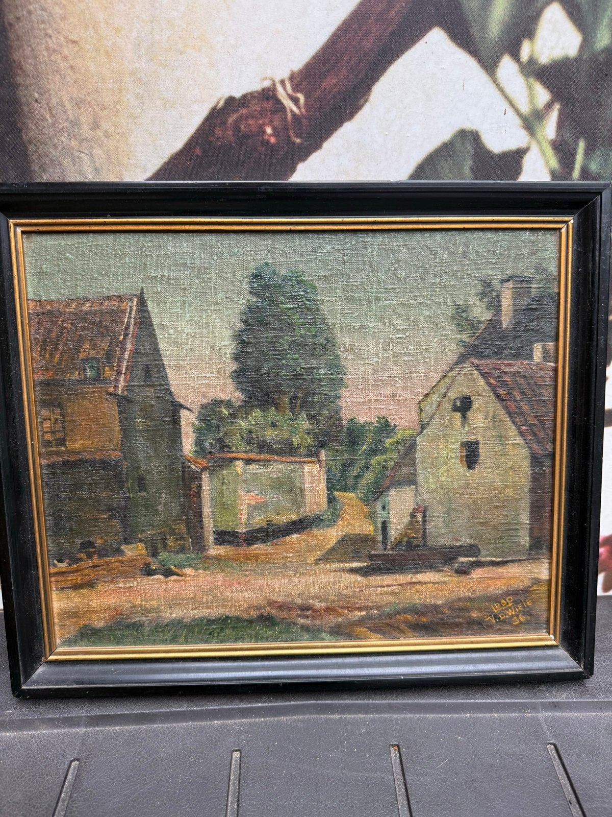 Oud schilderij van Leo V.D. Wiele, gesigneerd 1936, Antiek en Kunst, Ophalen of Verzenden