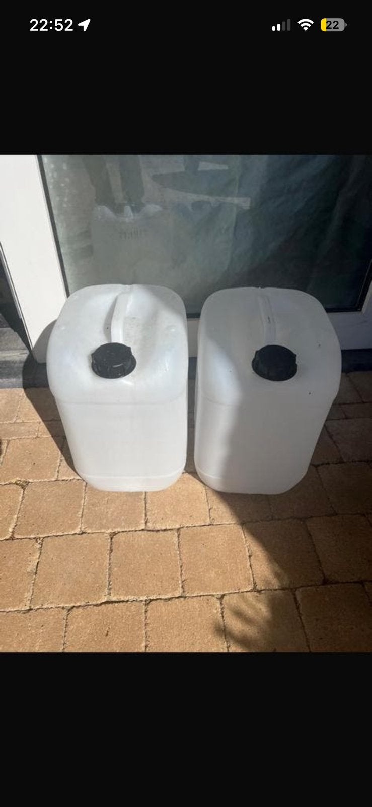 2x Jerrycans 20/25 Liter ps, Ophalen of Verzenden