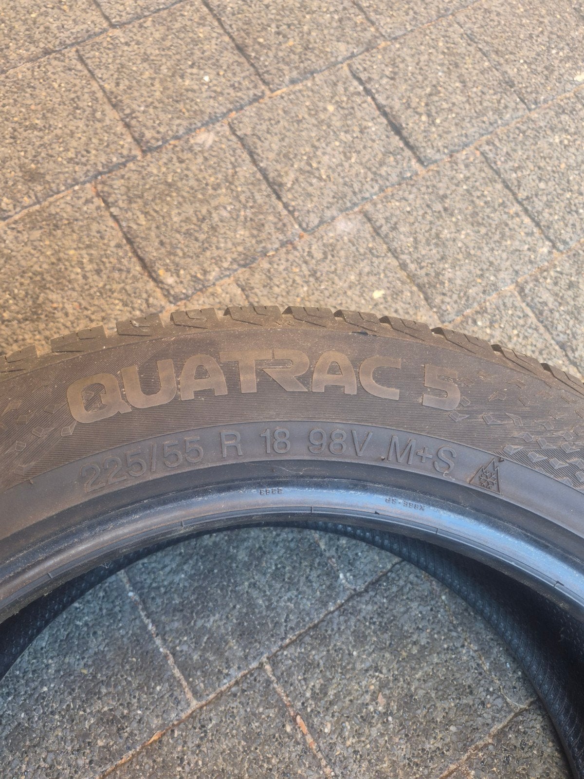 Vredestein Quatrac 5 All-Season Band 225/55 R18 98V M+S, Ophalen, 18 inch, Gebruikt, All Season