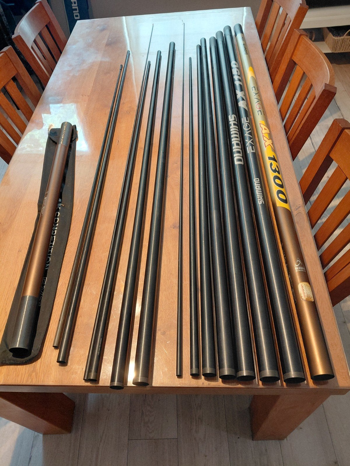 Shimano exage ax 13 mtr pack nieuwstaat!, Ophalen, Zo goed als nieuw, Vaste hengel