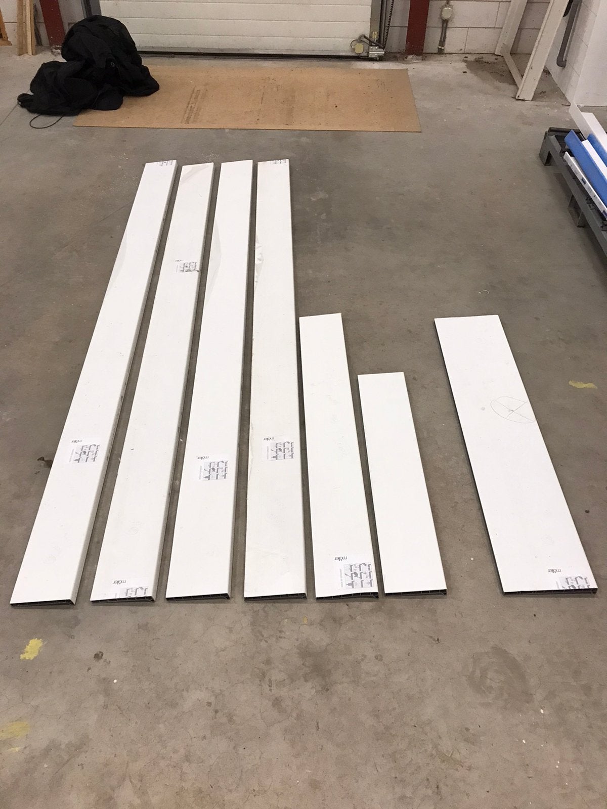 Nieuw ! Lengtes Kunststof vensterbanken wit Lignodur 200 mm, Ophalen, Nieuw