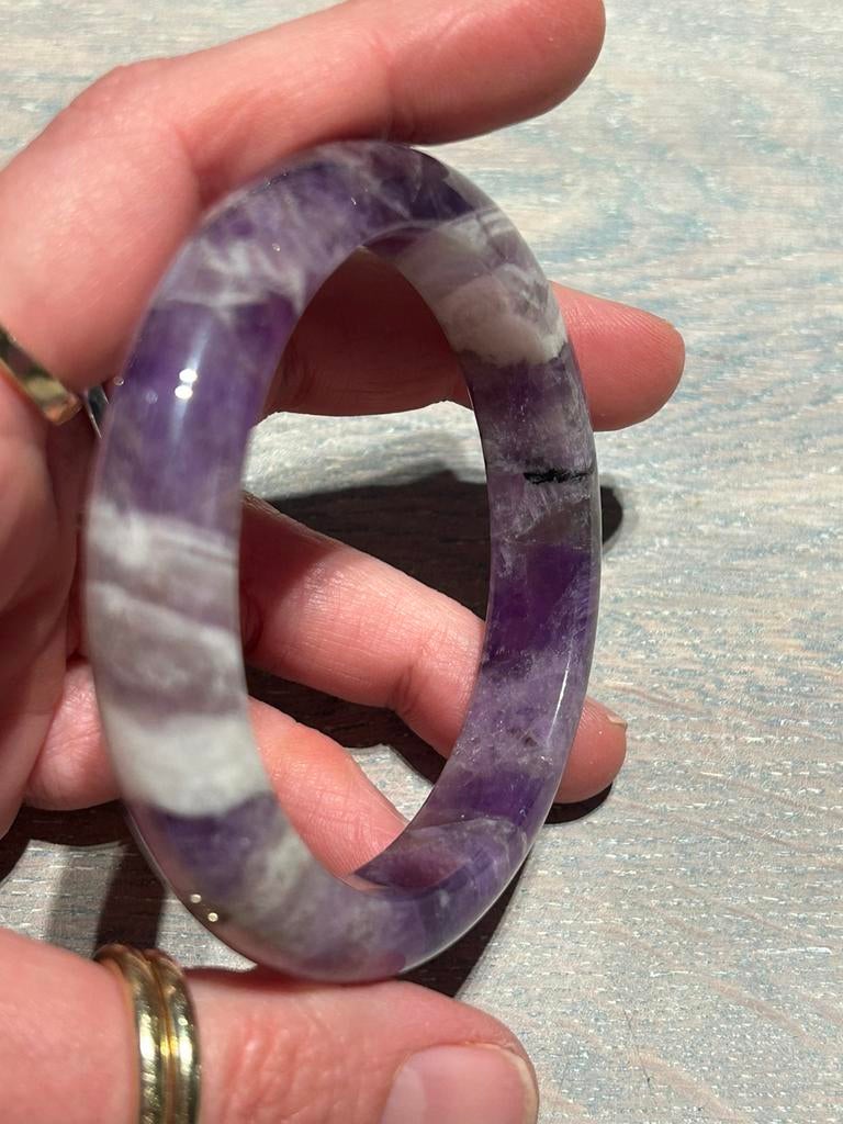 Amethist armband, Sieraden, Tassen en Uiterlijk, Armbanden, Verzenden, Zo goed als nieuw, Paars, Overige materialen