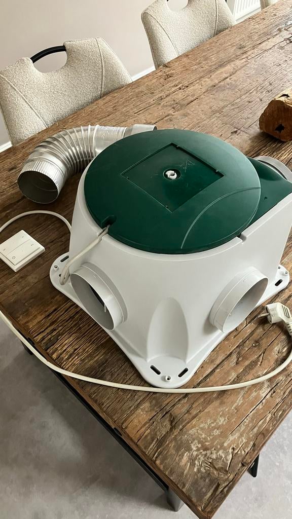 Stork Comfofan CMF(e) RF centrale afzuiging + RFZ zender, Doe-het-zelf en Verbouw, Ventilatie en Afzuiging, Gebruikt, Afzuiger