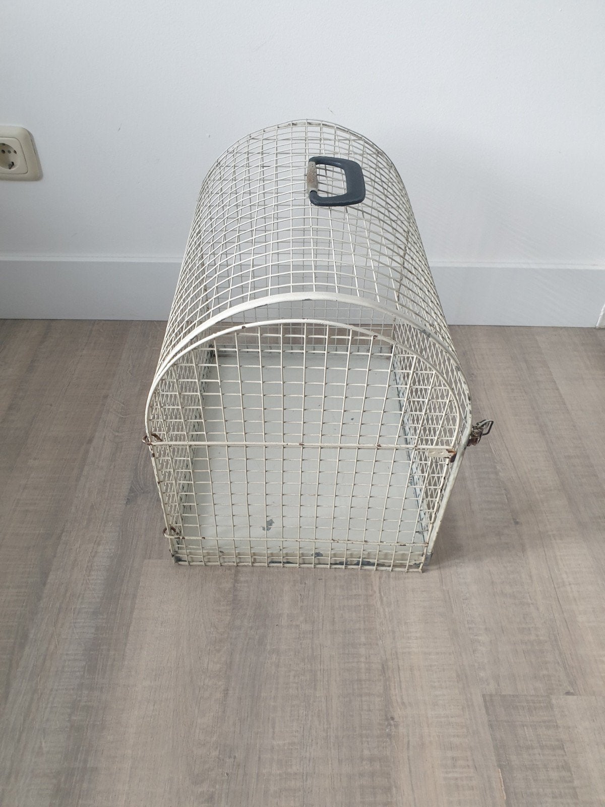 Katten reismand draagmand vervoer brocante antieke, Ophalen, Gebruikt