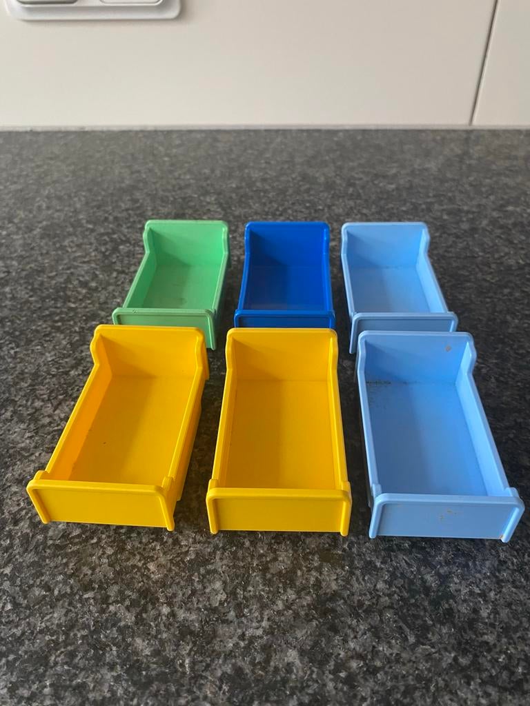 Duplo bedjes - 6 stuks in diverse kleuren, Ophalen of Verzenden, Gebruikt, Accessoire, Duplo