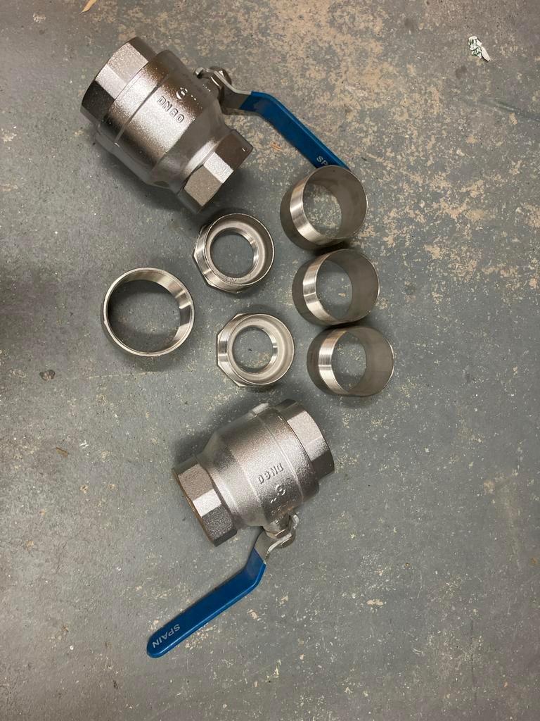 Kogelkranen 3 inch en diverse lasstukken, Doe-het-zelf en Verbouw, Buizen en Afvoer, Gebruikt, Overige typen, Ophalen of Verzenden