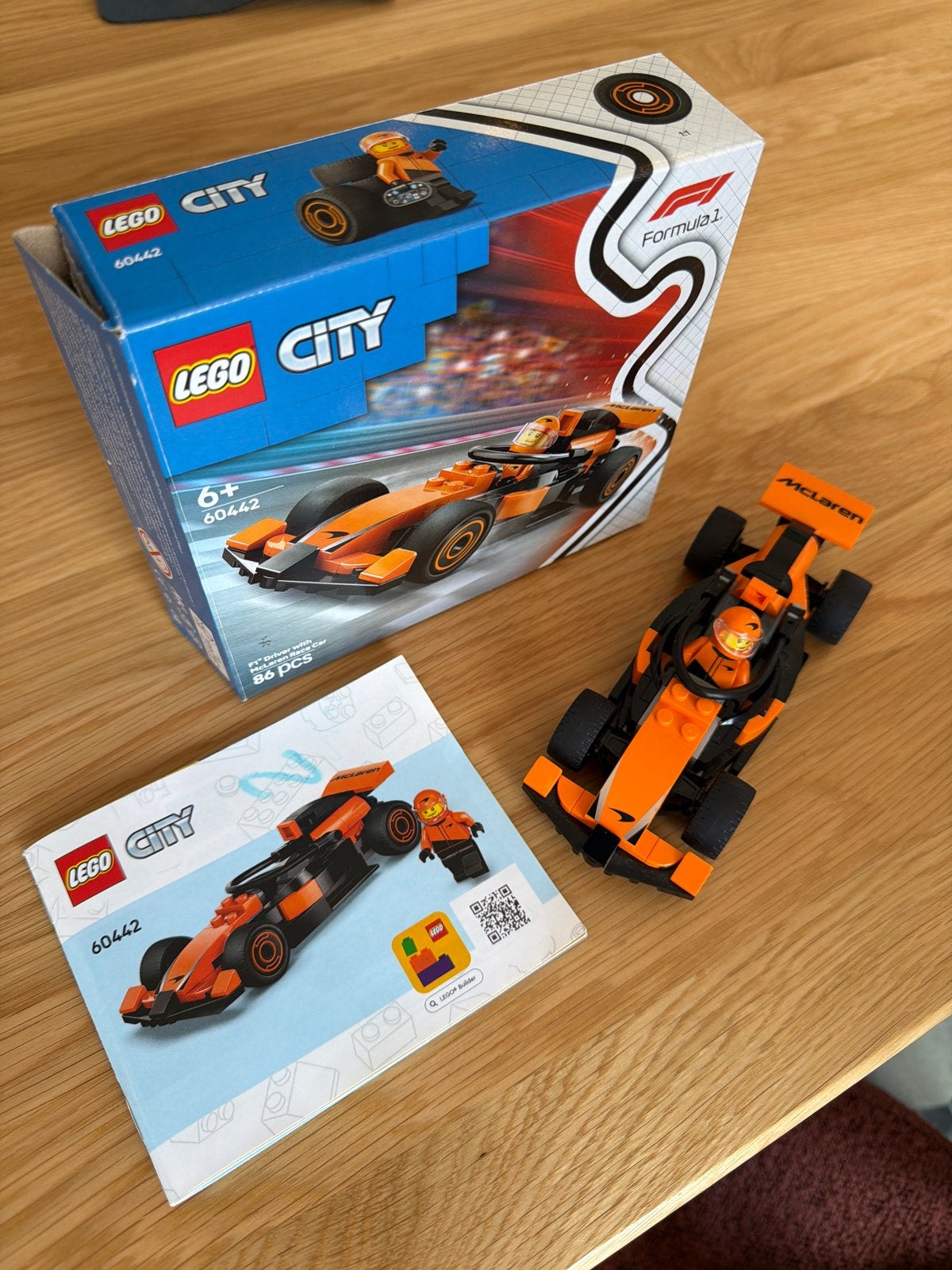 Lego City Formule 1 McLaren Raceauto 60442, Ophalen, City, Lego, Zo goed als nieuw