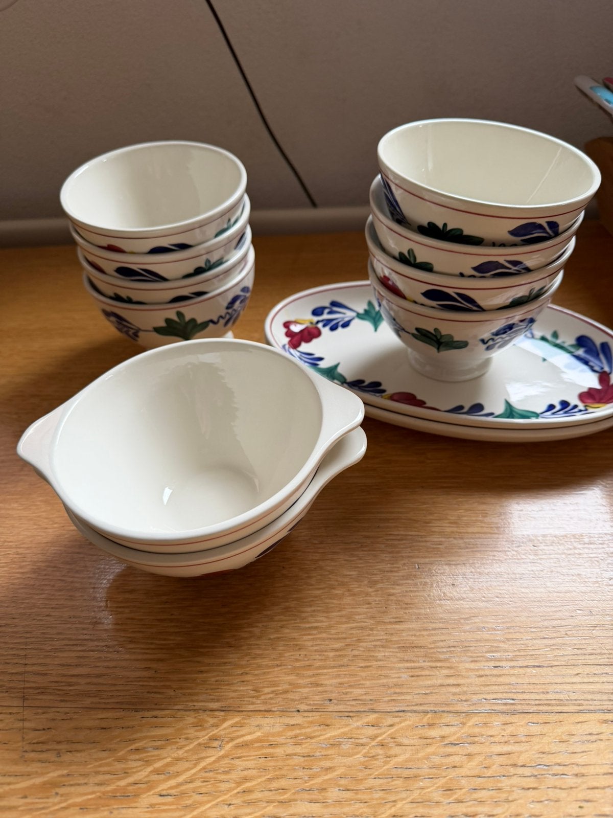 Lotje boerenbont servies, Ophalen of Verzenden, Zo goed als nieuw, Aardewerk, Boerenbont