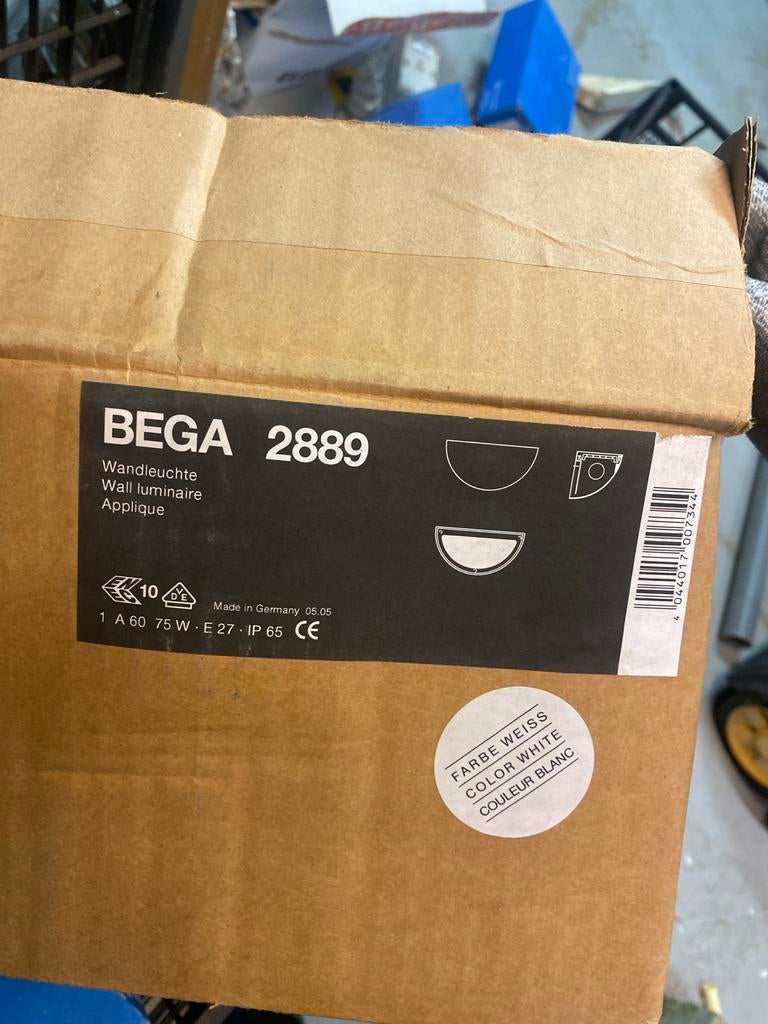 Bega wandlamp 2889 wit, Ophalen of Verzenden, Gebruikt, Metaal