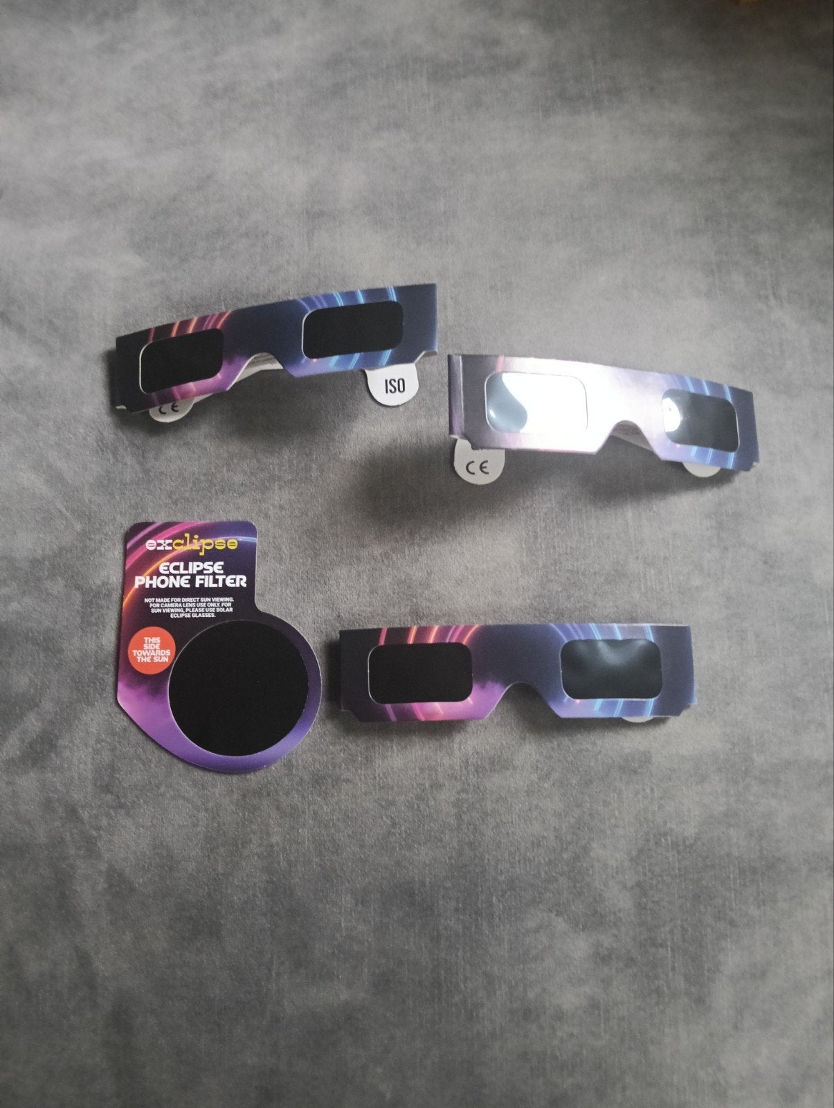 Exclipse brillen en telefoon filter voor zonsverduistering, Ophalen of Verzenden, Zo goed als nieuw