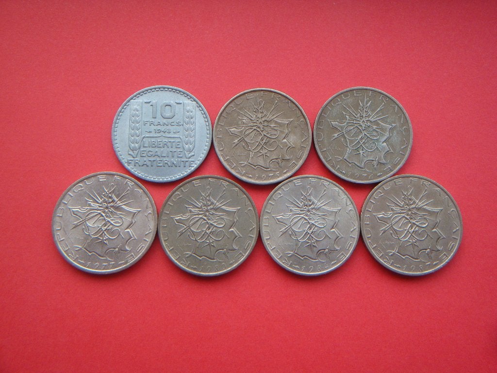 Frankrijk setje munten 10 Franken 1948 / 1987., Postzegels en Munten, Munten | Europa | Niet-Euromunten, Verzenden, Frankrijk
