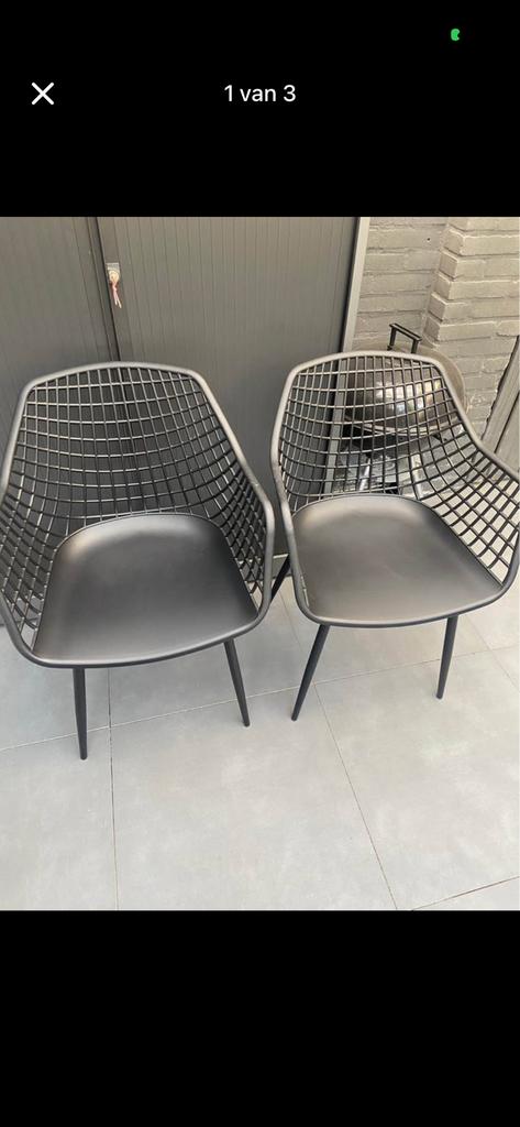 Te koop 2x niewe tuinstoelen, Ophalen of Verzenden, Zo goed als nieuw, Kunststof