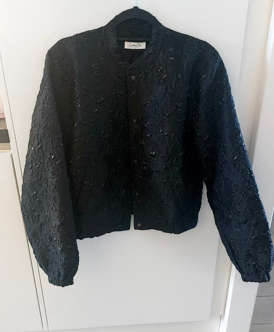 Zwart bomber jack Cotton Club, Ophalen of Verzenden, Zo goed als nieuw, Maat 34 (XS) of kleiner, Zwart