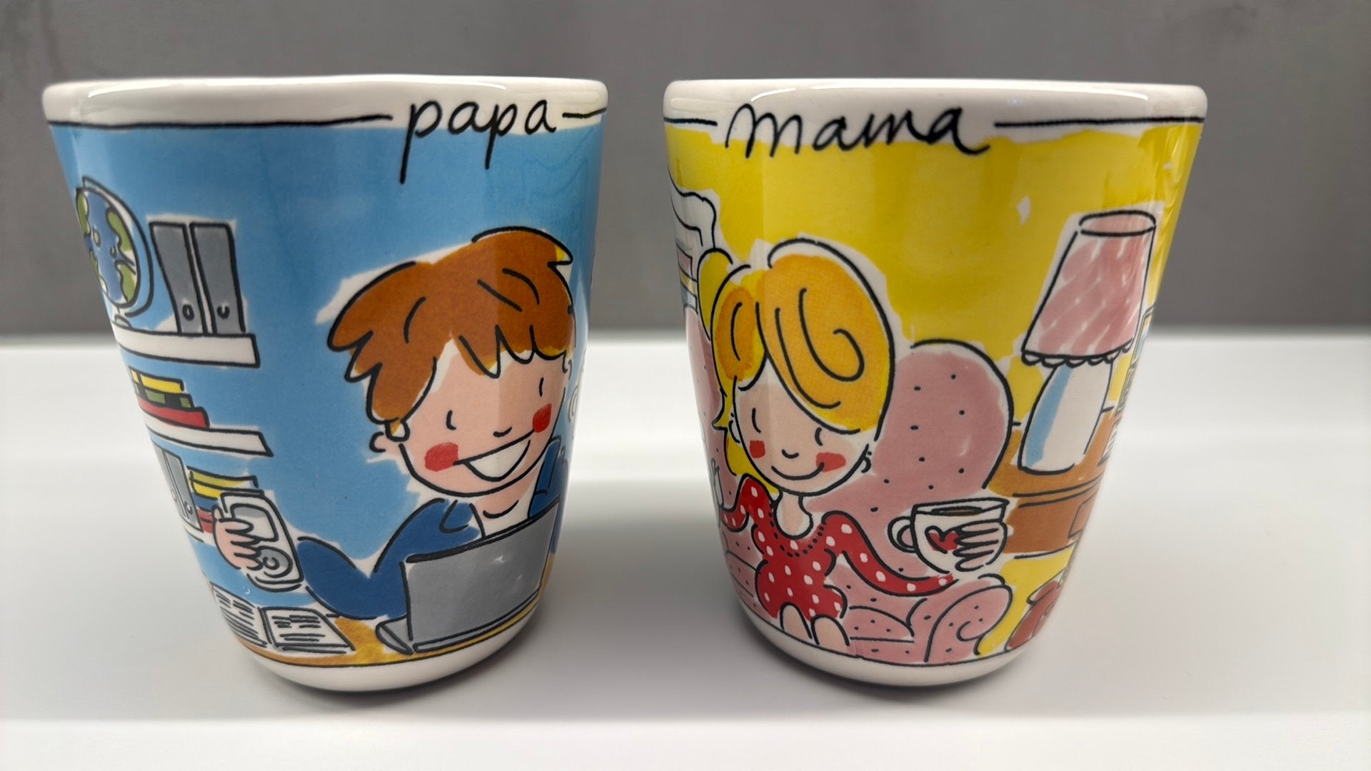 Blond Amsterdam mama papa bekers, Ophalen, Zo goed als nieuw