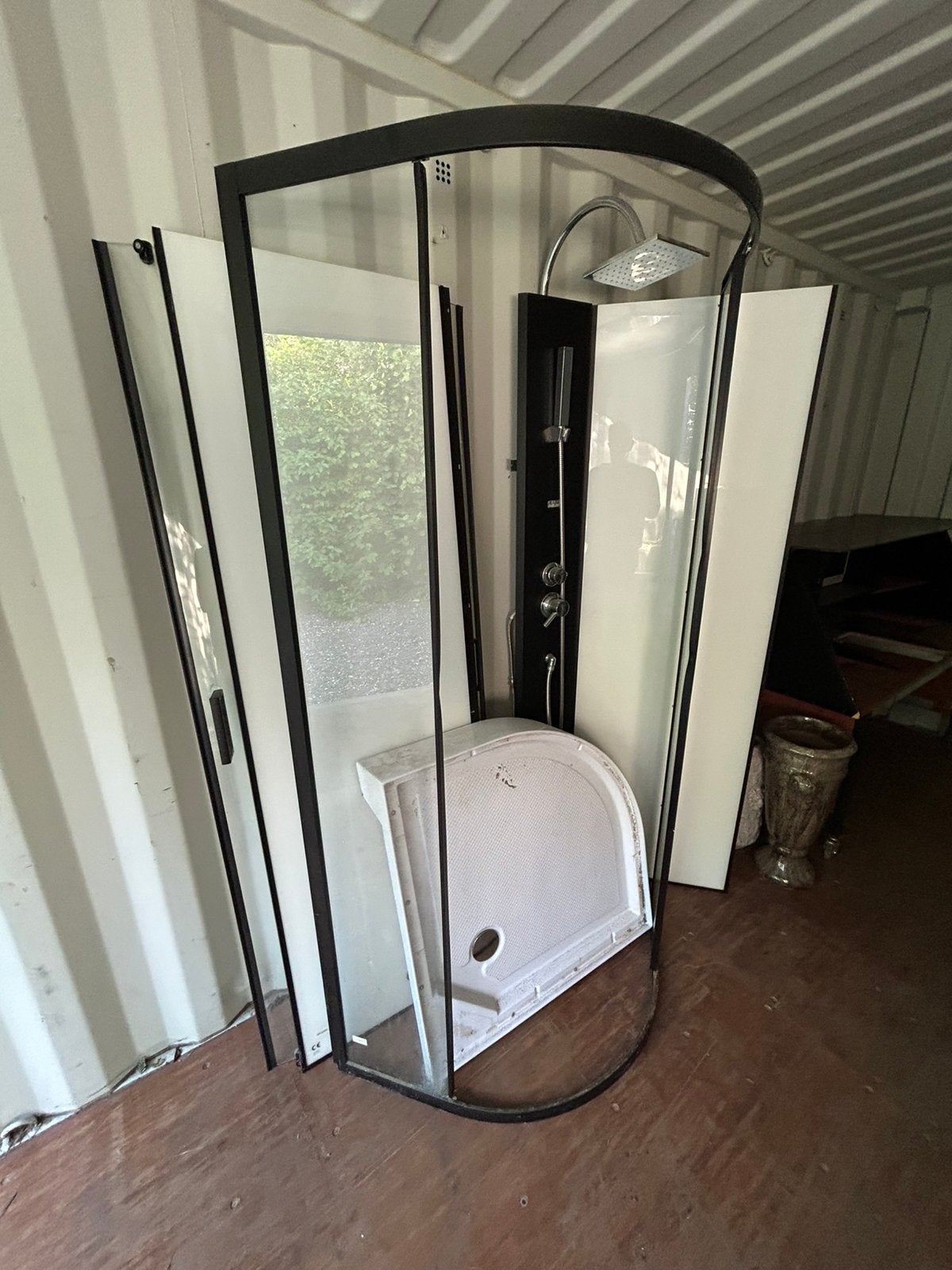 Halfronde douchecabine 85 x 85 x 210 cm, Ophalen, Gebruikt
