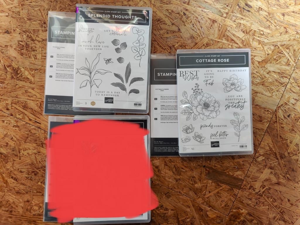 Stampin up..2 stempel setjes met stansen..., Hobby en Vrije tijd, Stempelen, Ophalen of Verzenden, Zo goed als nieuw, Clearstamp