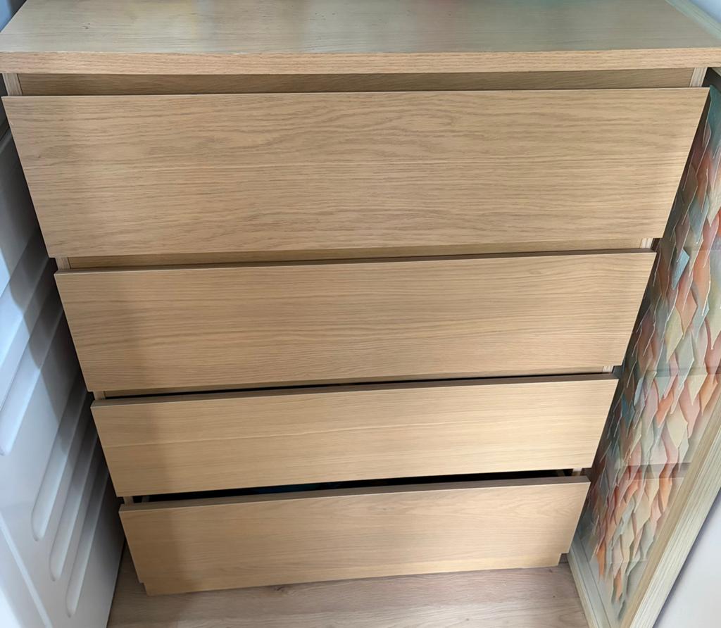 Ikea ladekast, Ophalen, 100 tot 150 cm, 100 tot 150 cm, Eikenhout