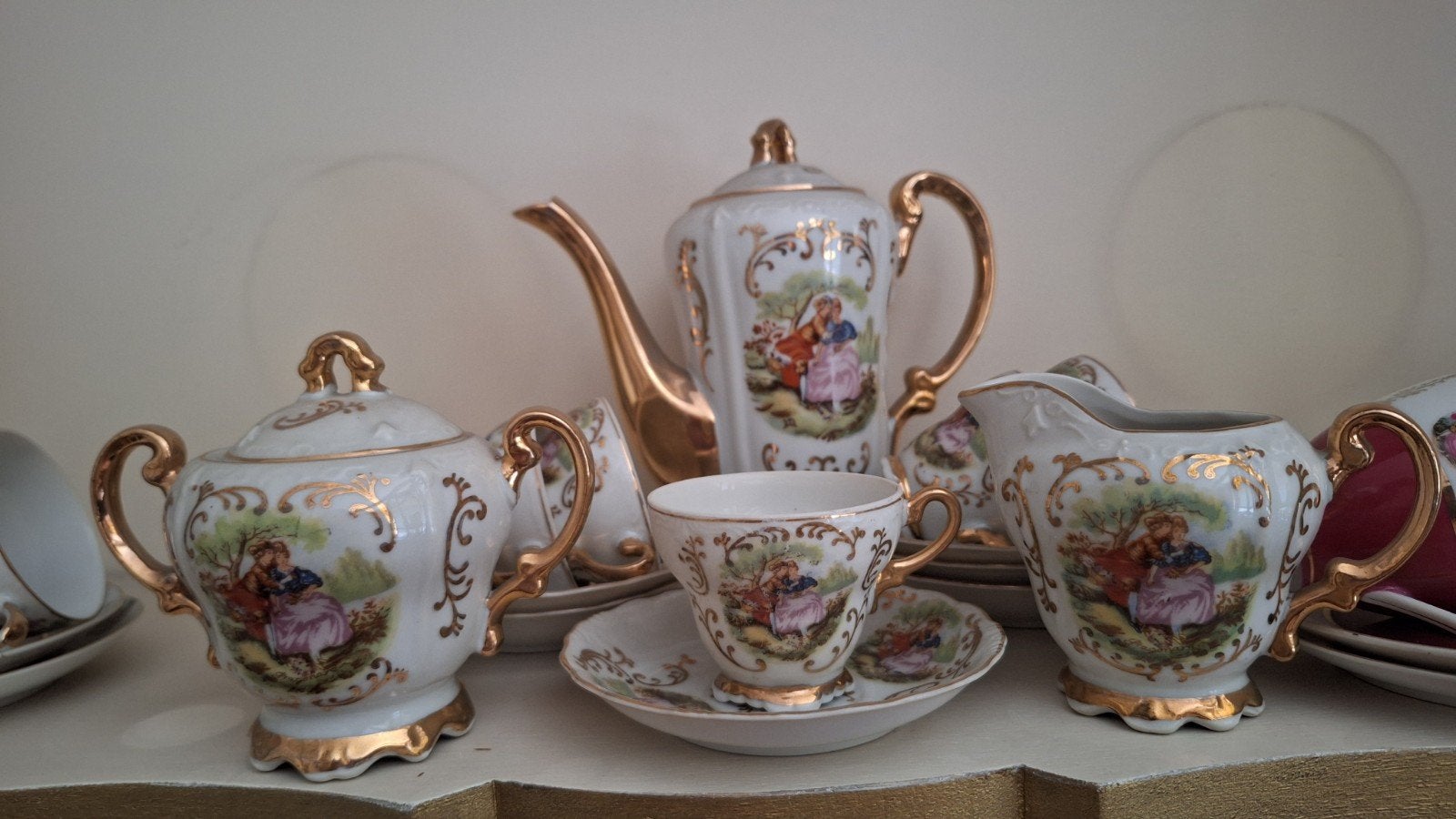 Uniek Uitgebreid Vintage Koffieservies, Ophalen