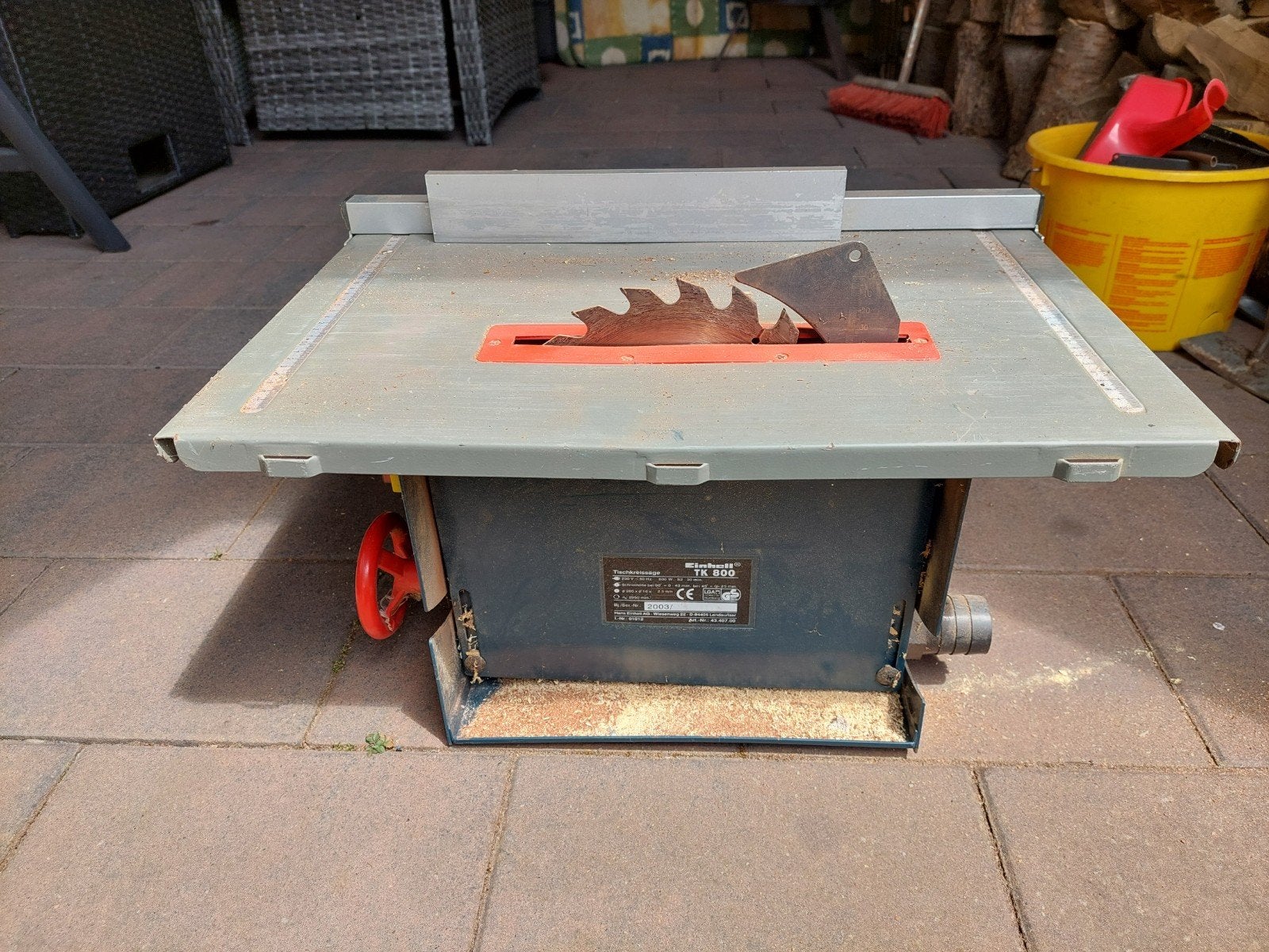 Einhell Tafelzaag TK 800 - Compacte en Krachtige Cirkelzaag, Ophalen, Gebruikt, Cirkelzaag, 30 tot 70 mm