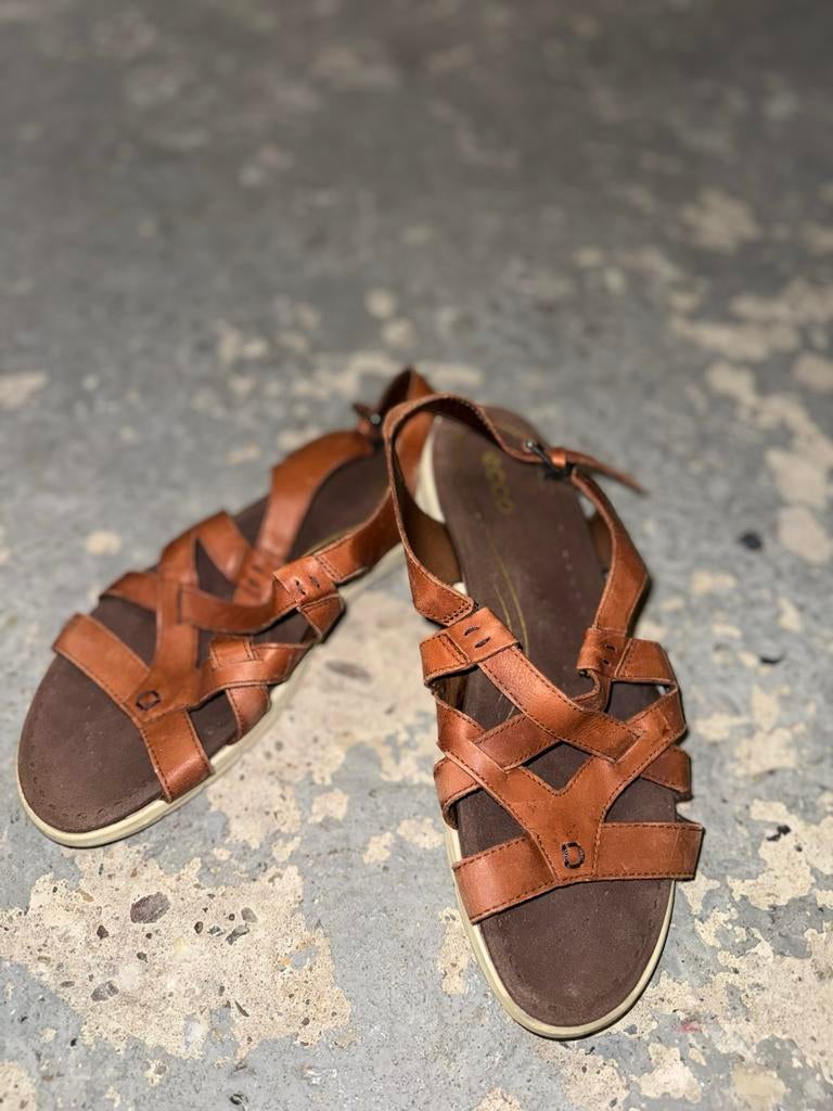 Ecco leren sandalen - comfortabel en stijlvol maat 41, Ophalen of Verzenden, Zo goed als nieuw, Meisje, Schoentjes