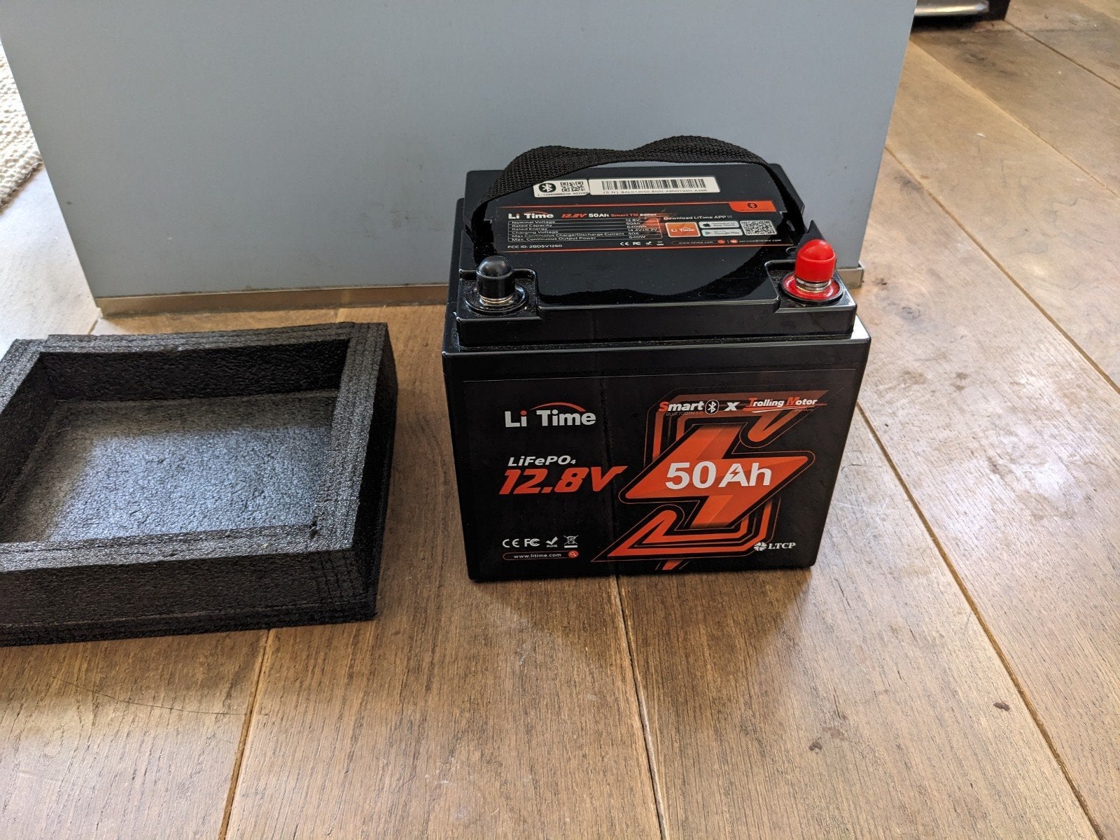 Lithium bootaccu trolling 50Ah als nieuw, Watersport en Boten, Ophalen, Elektra en Verlichting, Zeilboot of Motorboot