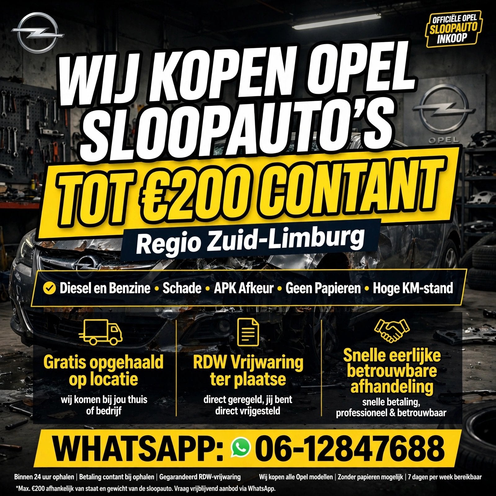 Gezocht Opel combo voor sloop of onderdelen, Ophalen, Gebruikt
