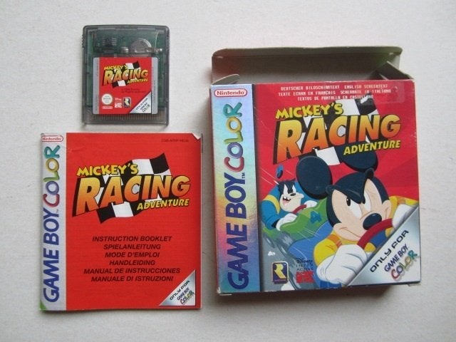 Mickey Mouse Racing Nintendo Gameboy Game Boy Color, 1 speler, Racen en Vliegen, Ophalen of Verzenden, Zo goed als nieuw