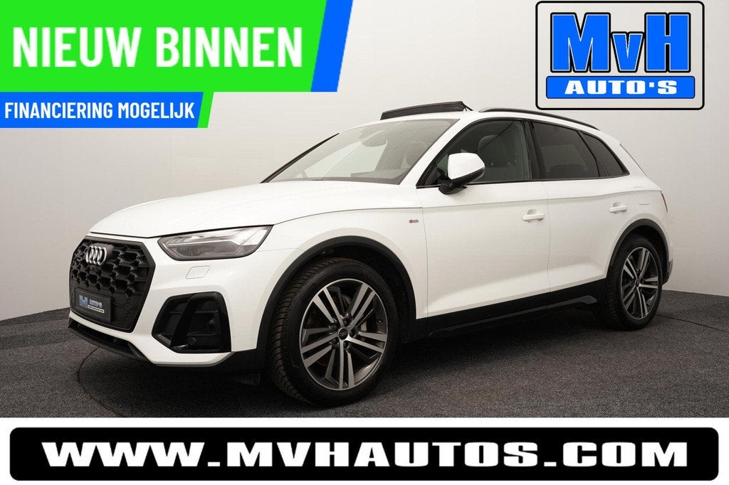 Audi Q5 50 TFSI e S edition|LUCHTVERING|RS-ZETELS|MATRIX|PAN, Automaat, Gebruikt, Zwart, 4 cilinders