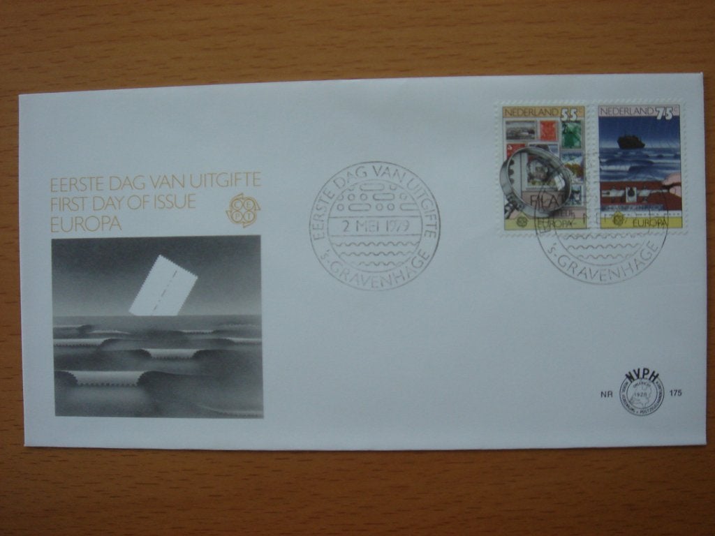 NVPH E175 1e Dag-enveloppe Europa 1979 – Posterijen, Ophalen of Verzenden, Onbeschreven, Nederland