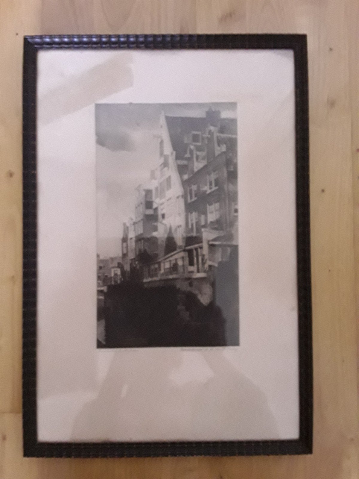 Reproductie ets van D. Haring Grimnessesluis Amsterdam, Antiek en Kunst, Kunst | Etsen en Gravures, Ophalen of Verzenden