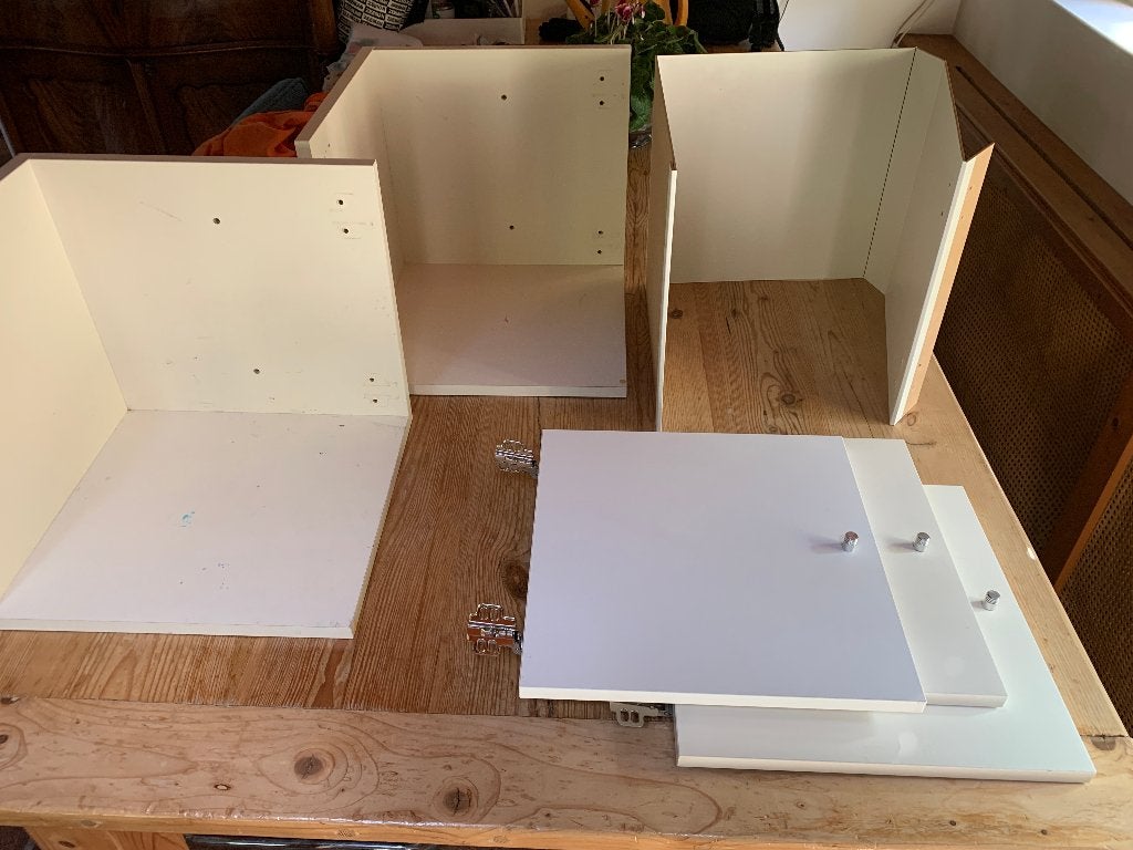 Drie witte IKEA Kallax / Expedit inzetdeurtjes, Ophalen
