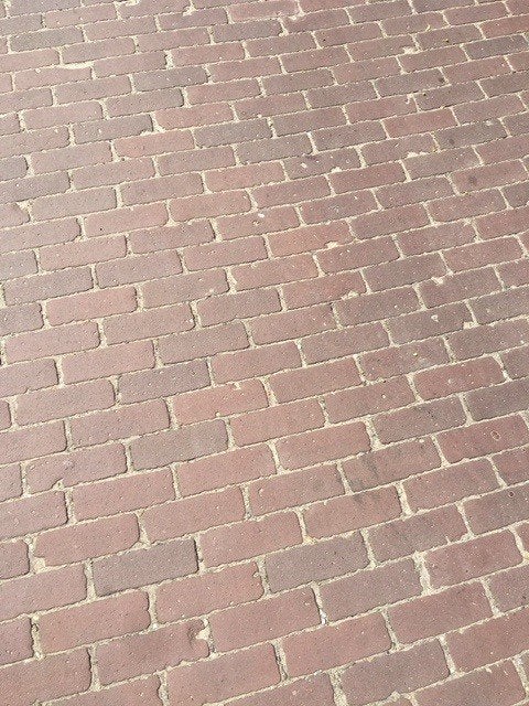 Oude hard gebakken dikformaat 7-duimers rood paars op pallet, Tuin en Terras, Info@destenenman.nl, Gebruikt, Keramiek, Klinkers
