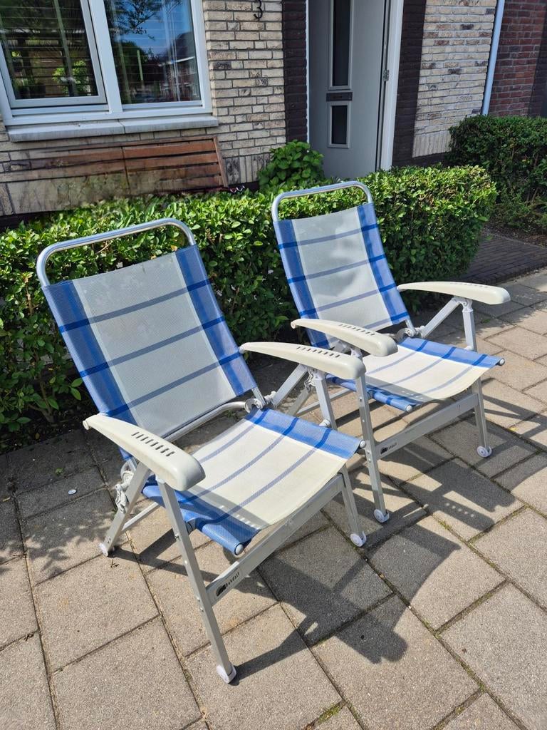 2 Dukdalf campingstoelen samen 50eur, Caravans en Kamperen, Ophalen