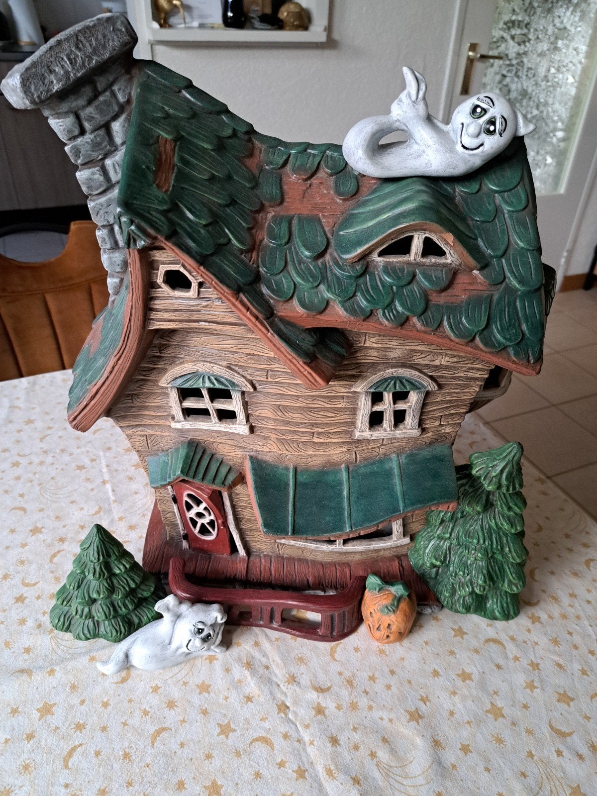 keramiek Halloweenhuis, Ophalen, Gebruikt, Meerkleurig, Overige stijlen