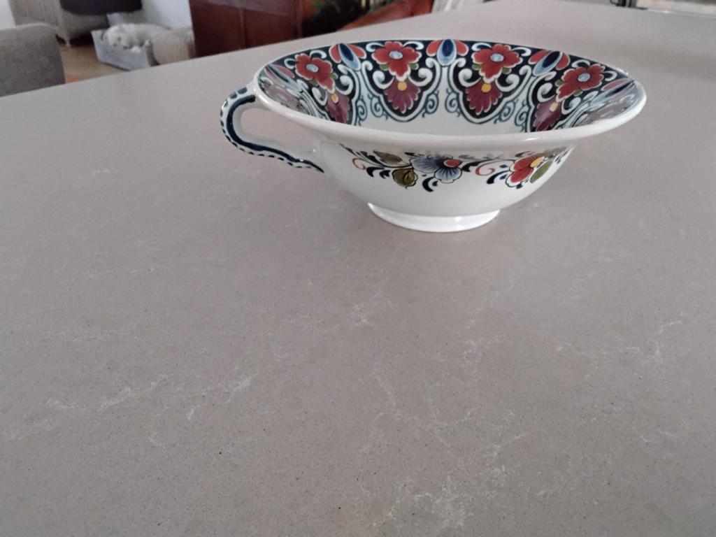 Gekleurd delfts blauw schaaltje., Ophalen of Verzenden