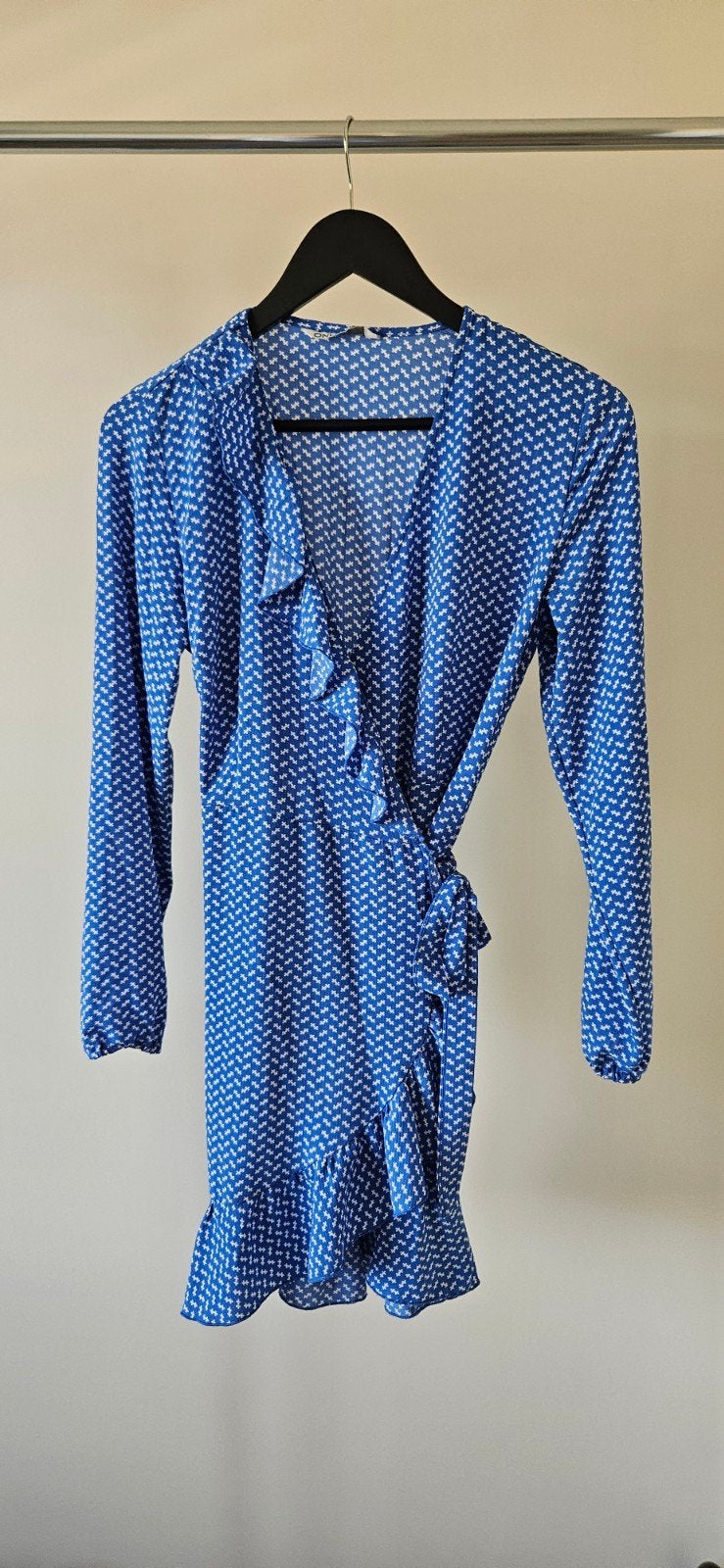 Blauwe jurk, Meerkleurig, Ophalen of Verzenden, Maat 36 (S), Boven de knie