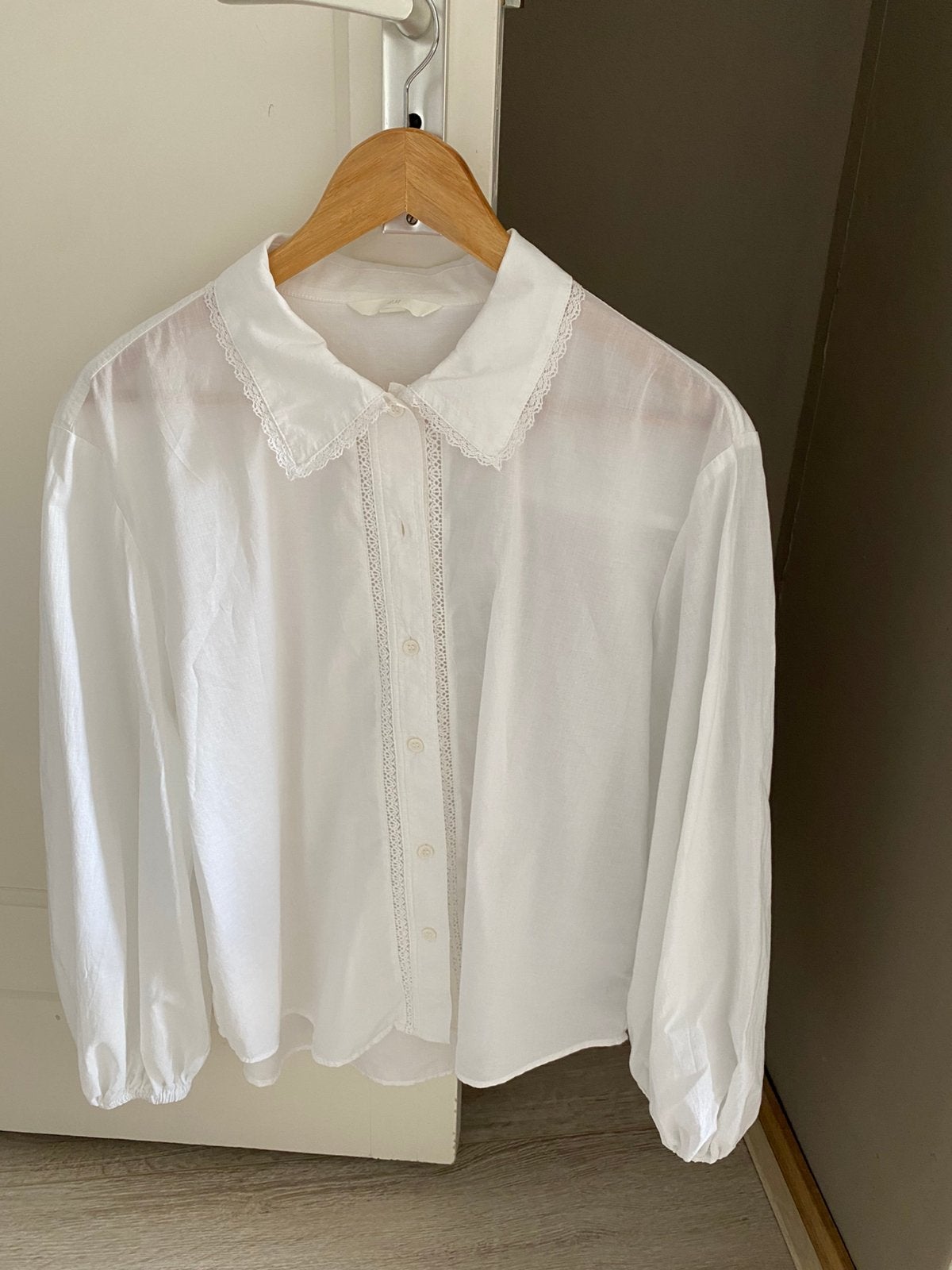 Lila en witte blouse maat M, Ophalen of Verzenden, Nieuw, Maat 38/40 (M), Wit